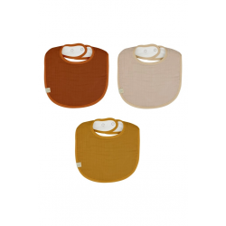 Mey İthalat®  Müslin Önlük 3'Lü 60101 Kiremit Bej Hardal