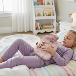 Mey İthalat® Mutlu Robot Hayvan Figürlü Pembe Peluş Sıcak Su Torbası 1 Lt – Yumuşak Kılıf, Uzun Süre Sıcak Tutan Termal Su Torbası