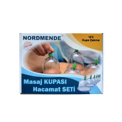 Mey İthalat® Nais 12'Li hacamat masaj kupa seti