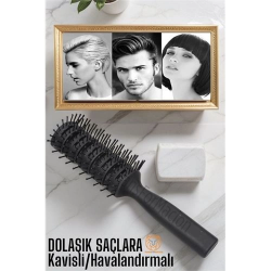 Mey İthalat® Nano Dolaşık Saç Tarağı Kavisli Havalandırmalı 720344