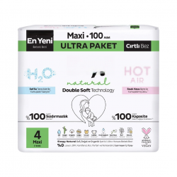 Mey İthalat® Natural Double Soft Bebek Bezi Ultra Paket 4 Beden 100 Adet