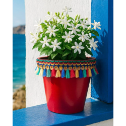 Mey İthalat®  DEKORATİF SAKSI 1.7 LİTRE Kırmızı