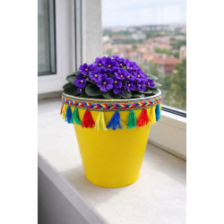 Mey İthalat®  DEKORATİF SAKSI 1.7 LİTRE SARI