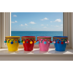 Mey İthalat®  Dekoratif Saksı Akdeniz Tekli KIRMIZI Tekli fiyatı