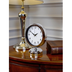 Mey İthalat® Noble Time 25 x 20 Cm Metal Krom Masa Saati