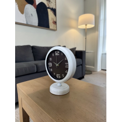 Mey İthalat® Nordic White 25 x 20 Cm Metal Masa Saati