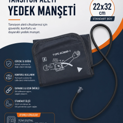 Mey İthalat®  Dijital Tansiyon Aleti Manşeti 22-42 cm Evrensel Yedek Kol Manşeti Tüm Dijital Tansiyon Aletleri ile Uyumlu