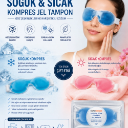 Mey İthalat®  Soğuk & Sıcak Kompres Jel Göz Maskesi Termojel Göz Şişlik Giderici Rahatlatıcı Maske
