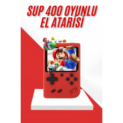 Mey İthalat® Nostalji Oyunlu Mini Atari Gamebox 400 Oyunlu El Atarisi