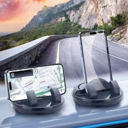 Mey İthalat®  Numaratörlü Güçlü Yapışkanlı 360 Derece Dönebilen Su Geçirmez Araç İçi Telefon Tutucu Plastik Aparat