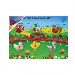 Mey İthalat® ONY-191-192-193 AHŞAP TUTMALI ÇİFTLİK SEVİMLİ KÜMES HAYVANLARI