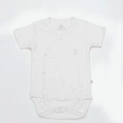 Mey İthalat®   Organik Natural Basic Style Kruvaze Yarım Kol Body BS17101 Beyaz