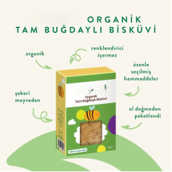 Mey İthalat® Organik Tam Buğdaylı Bisküvi 55gr