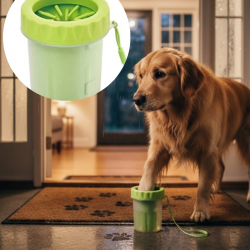 Mey İthalat® Orta ve Büyük Irk Köpekler İçin Pati Yıkama Kabı Pratik Hijyen Çözümü