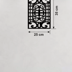 Mey İthalat® Osmanlı Motifli Dekoratif Ahşap Duvar Tablosu - 25x35 cm Lazer Kesim