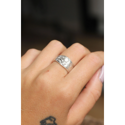 Mey İthalat® Otantik Çiçek Tasarımlı Ayarlamalı Kadın Yüzük