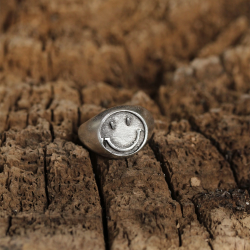 Mey İthalat® Otantik Emoji Tasarımlı Ayarlamalı Kadın Yüzük