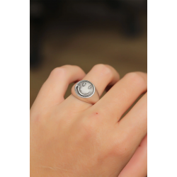 Mey İthalat® Otantik Emoji Tasarımlı Ayarlamalı Kadın Yüzük