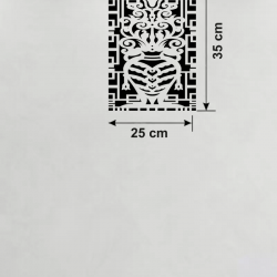 Mey İthalat® Otantik Lale Motifli Ahşap Duvar Tablosu - 25x35 cm Lazer Kesim Dekoratif Pano