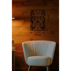 Mey İthalat® Otantik Lale Motifli Ahşap Duvar Tablosu - 25x35 cm Lazer Kesim Dekoratif Pano