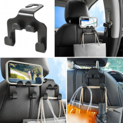 Mey İthalat®  Oto Koltuk Arkası Düzenleyici Organizer Askılıklı Telefon,Tablet Tutucu