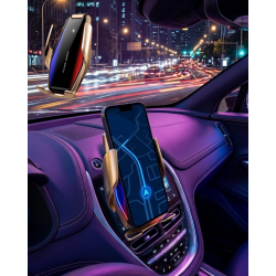 Mey İthalat® Otomatik Sensörlü Araç Telefon Tutucu Kablosuz Şarj Özellikli 360 Derece Döner