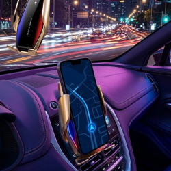 Mey İthalat® Otomatik Sensörlü Araç Telefon Tutucu Kablosuz Şarj Özellikli 360 Derece Döner