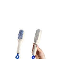 Mey İthalat® Otomatik Temizlenen Ergonomik Saç Tarağı – Masaj Başlıklı