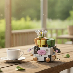 Mey İthalat® P655012 HAYVAN SAKSILARI BUKET SETLERİ İNEK 341 PARÇA BLOCK OYUNCAK