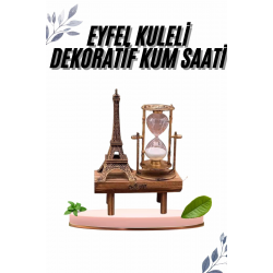 Mey İthalat® Paris Eyfel Kulesi Hediyelik Eyfel Retro Kum Saati Dekoratif Eşya