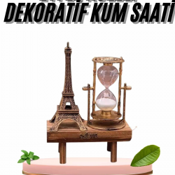 Mey İthalat® Paris Eyfel Kulesi Hediyelik Eyfel Retro Kum Saati Dekoratif Eşya
