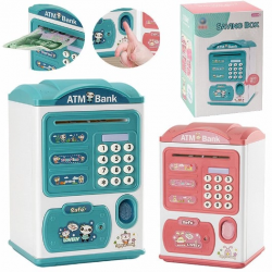 Mey İthalat® Parmak İzi Görünümlü Elektronik Şifreli Otomatik Kağıt Para Alan ATM Kumbara