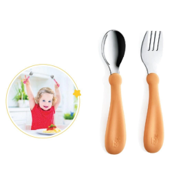 Mey İthalat®  Paslanmaz Çelik Çatal Kaşık Seti 522 Somon