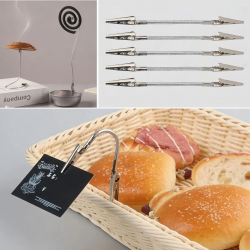 Mey İthalat®  Paslanmaz Çelik Çift Kafa Timsah Klips – Isıya Dayanıklı Sinek Kovucu Bobin Tutucu & Kağıt Not Sabitleyici, Kıvrılabilir Esnek Gövdeli Aparat