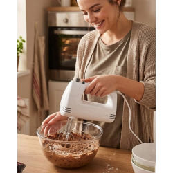 Mey İthalat® Paslanmaz Çelik Çırpıcılı El Mikseri 250W Çok Kademeli Mutfak Mikseri