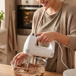 Mey İthalat® Paslanmaz Çelik Çırpıcılı El Mikseri 250W Çok Kademeli Mutfak Mikseri