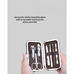 Mey İthalat® Paslanmaz Çelik Kişisel Bakım Seti – 7 Parça