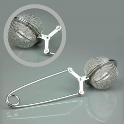 Mey İthalat®  Paslanmaz Metal Pratik Kolay Bitki Çayı Demleme Süzgeci Aparatı