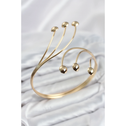 Mey İthalat® Pazu Bileklik Gold Renk Pirinç Puntalı