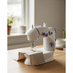 Mey İthalat® Pedallı Mini Dikiş Makinesi Çift Makara Kilitli Dikiş