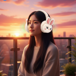 Mey İthalat® Peluş Kablosuz Bluetooth Kulaklık Çocuk ve Genç Kullanıma Uygun