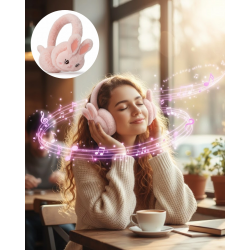 Mey İthalat® Peluş Kulaklıklı Bluetooth Kablosuz Müzik Dinleme ve Görüşme Özellikli