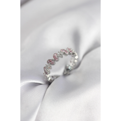 Mey İthalat® Pembe Zirkon Taşlı Kelebek Model Kadın Yüzük