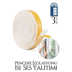Mey İthalat® Pencere Ses Isı Yalıtım Sünger Bant 3 METRE 718901