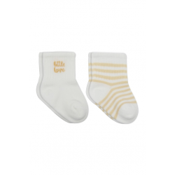 Mey İthalat® Penye Soket Çorap 2li 10139 Ekru Somon