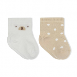 Mey İthalat® Penye Soket Çorap 2li 10142 Ekru Bej