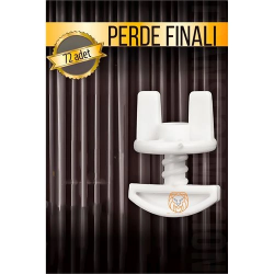 Mey İthalat® Perde Finali Perde Sonlandırıcı Stop Korniş Finali Sonu 72 Adet 721327