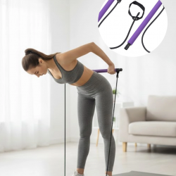 Mey İthalat® Pilates Bar Direnç Aleti Duruş Geliştirici ve Kas Güçlendirici