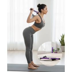 Mey İthalat® Pilates Bar Direnç Çubuğu Kas Tonlama ve Esneklik Artırıcı Tasarım