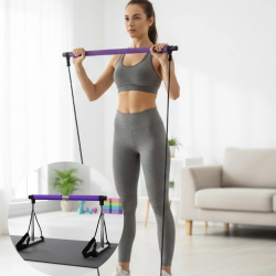 Mey İthalat® Pilates Bar Egzersiz Aleti Bilek Destekli Çok Yönlü Kullanım